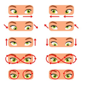 Various eye exercises